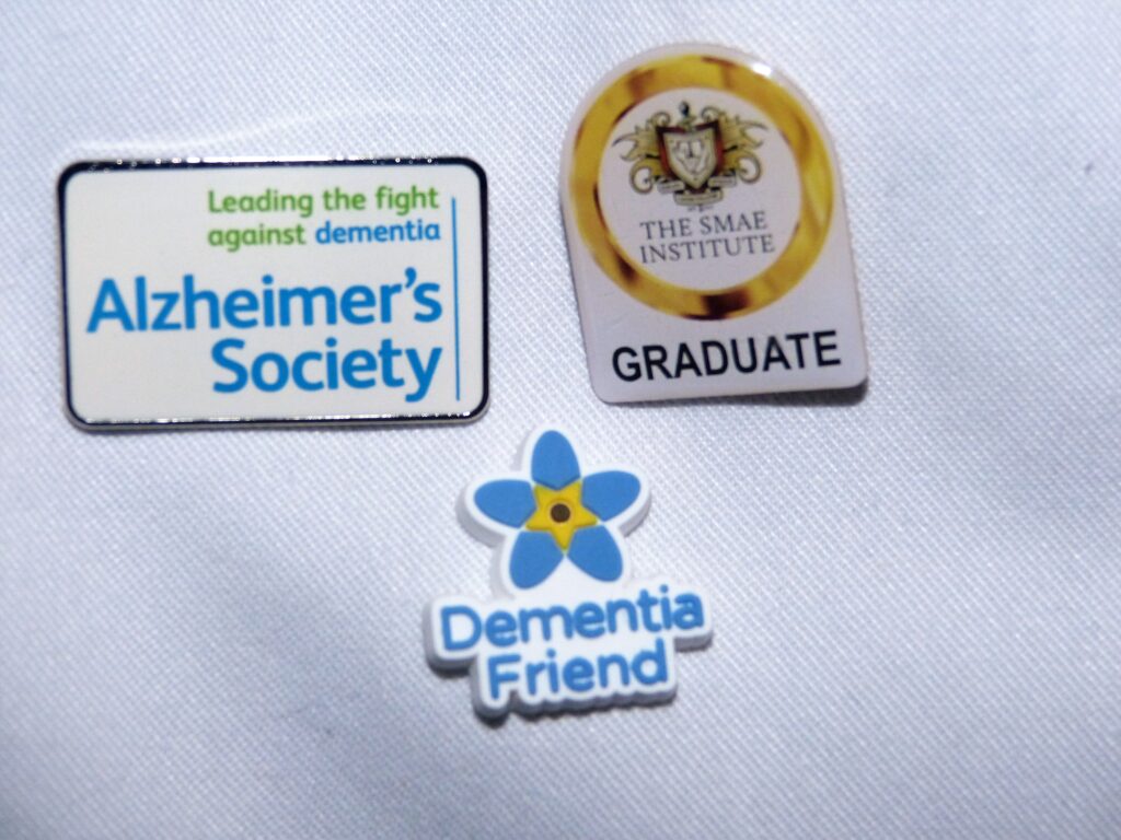 East Kent Foot Care Alzheimers Society, Dementia friendly and graduate of SMAE