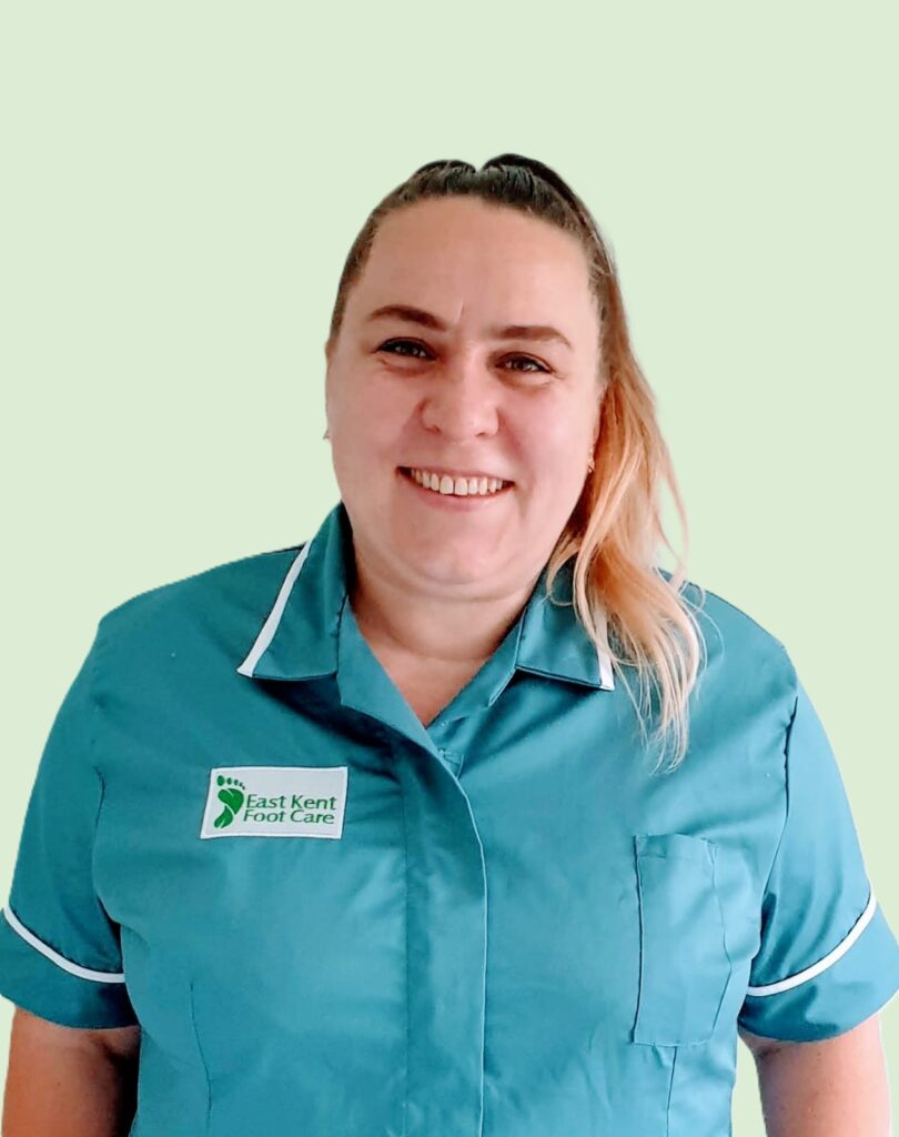 Picture of Sarah Harknett, advanced Podiatry assistant at East Kent Foot Care